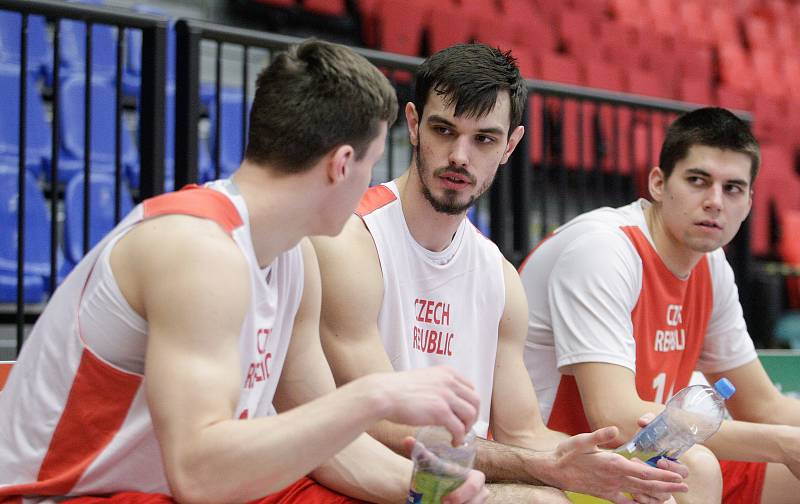 Trénink České basketbalové reprezentace na MS basketbalistů 2019 ve Sportovním centru Nymburk.