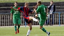 Z fotbalového utkání Krajského přeboru mezi FK AS Pardubice a FC Hlinsko.