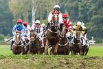 Hegnus s Lukášem Matuským zvítězili ve130. Velké pardubické se Slavia pojišťovnou, která se koná před prázdnými tribunami na pardubickém dostihovém závodišti.