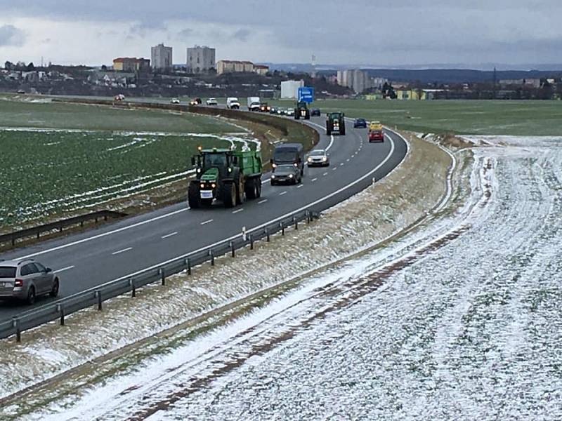 Protest zemědělců v Pardubickém kraji