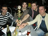 Vítězný tým FC Rotunda. Zleva Michal Meduna, Marek Ryba, Robert Hála a Jiří Černohubý