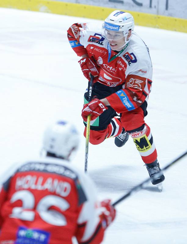 Hokejová extraliga: HC Dynamo Pardubice - HC Energie Karlovy Vary.