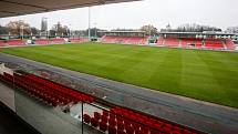 Nový fotbalový stadion prvoligového týmu FK Pardubice v prostorách bývalého Letního stadinu v Pardubicích  je téměř hotov.