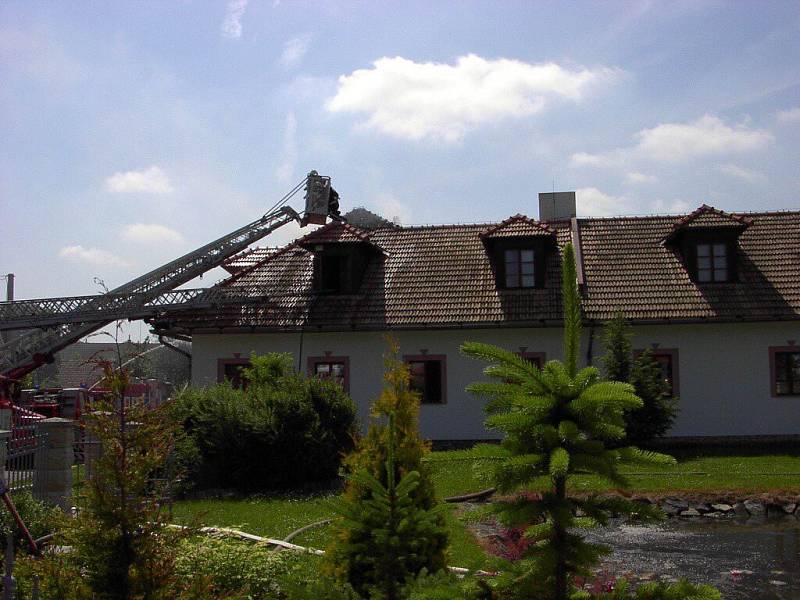 Požár rodinného domu v Poběžovicích