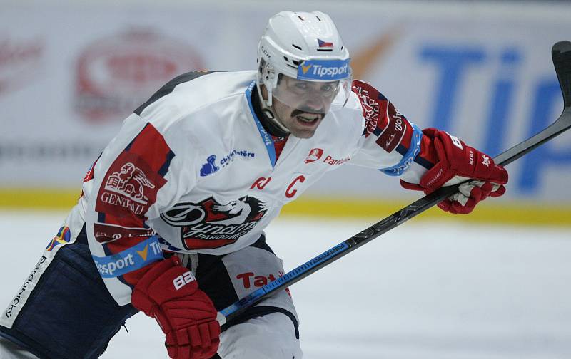 Hokejová extraliga: HC Dynamo Pardubice - PSG Berani Zlín.