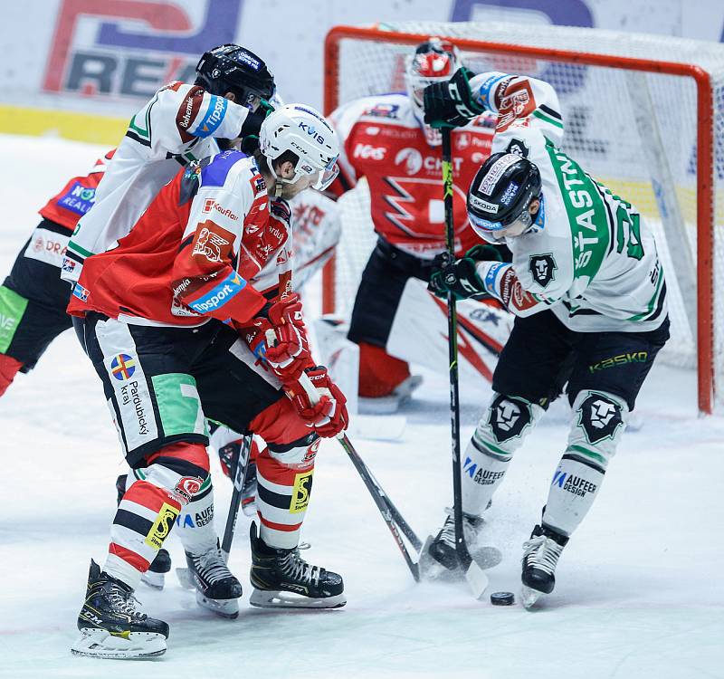 Hokejová extraliga: HC Dynamo Pardubice - BK Mladá Boleslav.