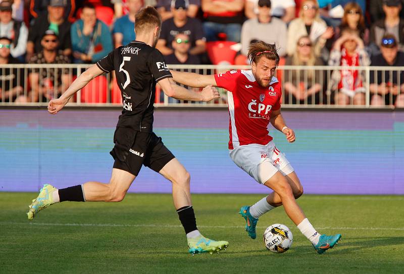 Fobalové utkání Fortuna ligy mezi FK Pardubice a FK Jablonec.