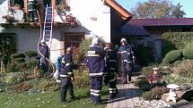Požár rodinného domu v Horní Rovni