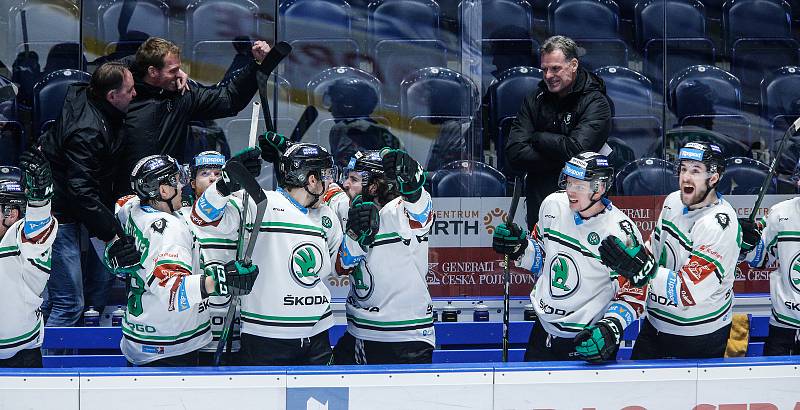 Čtvrtfinále play off hokejové extraligy: HC Dynamo Pardubice - BK Mladá Boleslav.