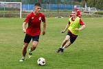 První trénink prvoligového klubu FK Pardubice na hřišti Pod vinicí v Pardubicích.