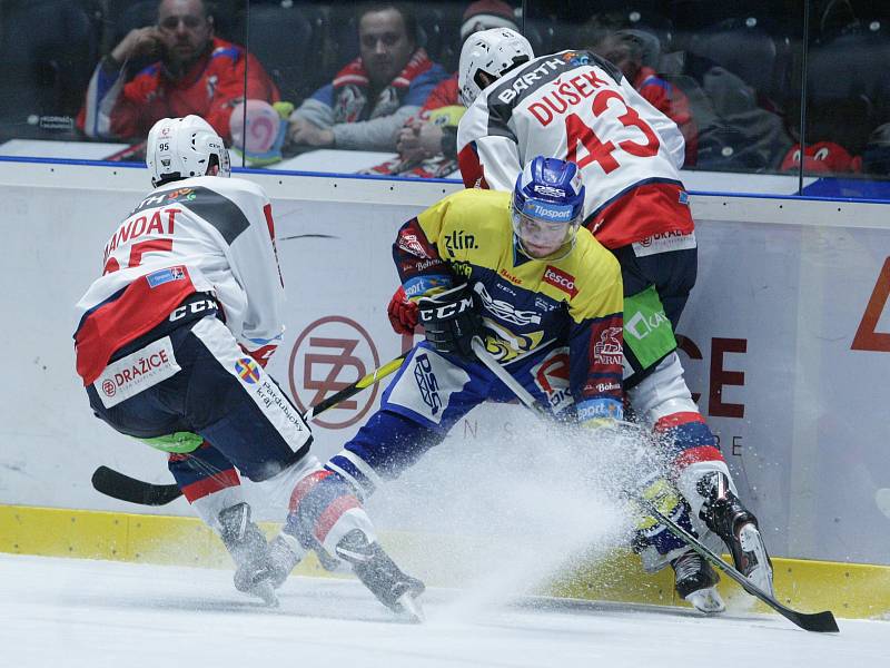 Hokejová extraliga: HC Dynamo Pardubice - PSG Berani Zlín.