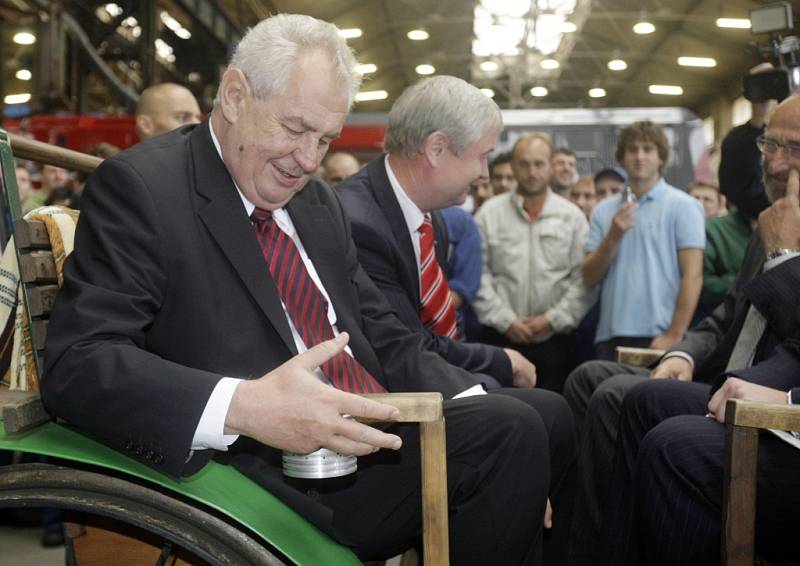 Prezident Miloš Zeman v České Třebové ve LOKO CZ