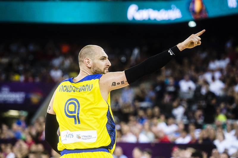 Z basketbalového duelu Česko - Rumunsko na ME basketbalistů 2017.