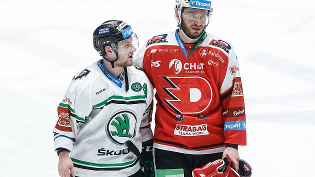 Čtvrtfinále play off hokejové extraligy: HC Dynamo Pardubice - BK Mladá Boleslav.