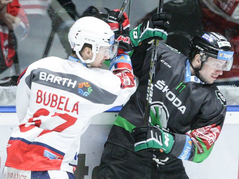 Hokejová extraliga: HC Dynamo Pardubice - BK Mladá Boleslav.