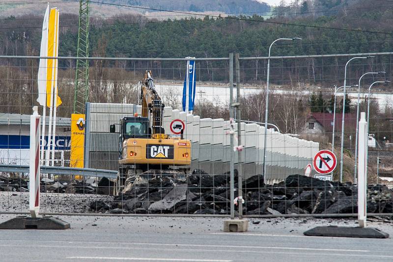 Plzeň, uzavírka silnice U Velkého rybníka a Plaské.