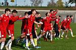 15. kolo FORTUNA divize A: SK Petřín Plzeň (na snímku fotbalisté v červených dresech) - FK VIAGEM Příbram B 3:1.