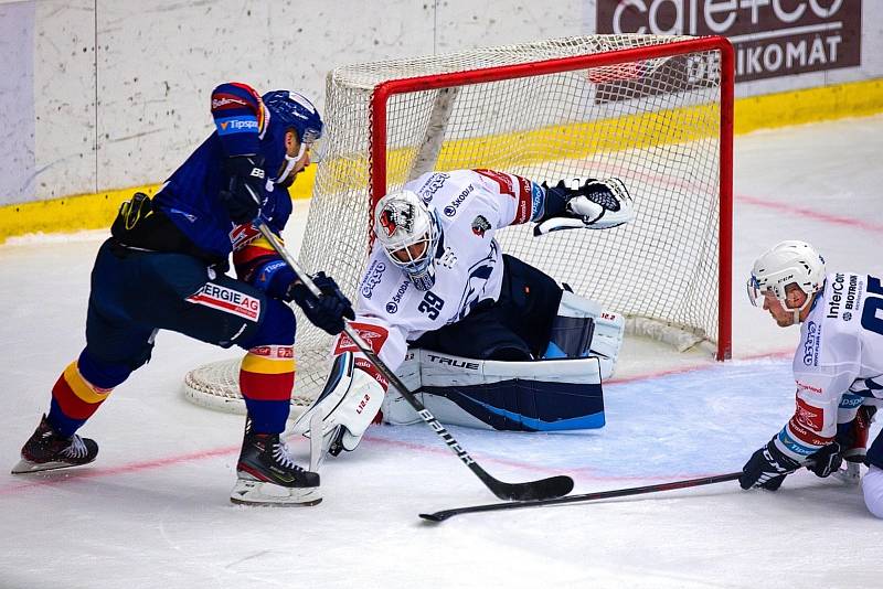 Hokejisté plzeňské Škodovky vyhráli zápas v Českých Budějovicích po prodloužení 4:3.