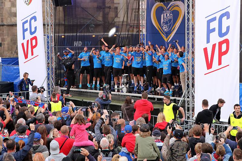 Oslavy pátého ligového titulu fotbalistů FC Viktoria Plzeň