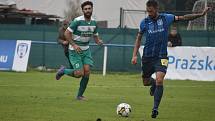 7. kolo FORTUNA ČFL, skupina A: Bohemians Praha 1905 B - TJ Jiskra Domažlice (modří) 5:0.