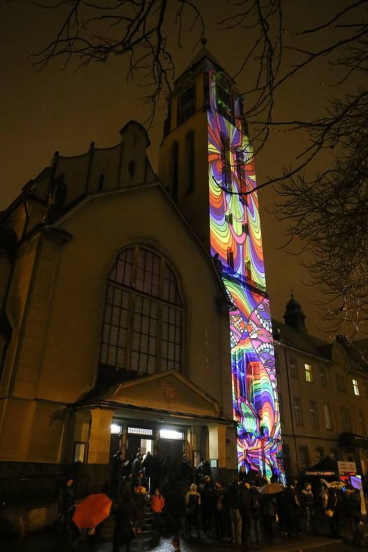 Blik blik festival světla - instalace městská část Slovany