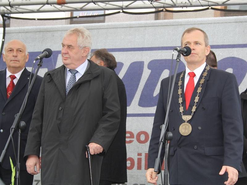Prezident Miloš Zeman v Rokycanech