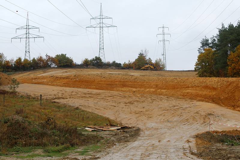 Radčice stavba výjezd exit