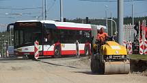 Rekonstrukce tramvajového kolejiště linky č. 1 v Plaské ulici v Plzni.