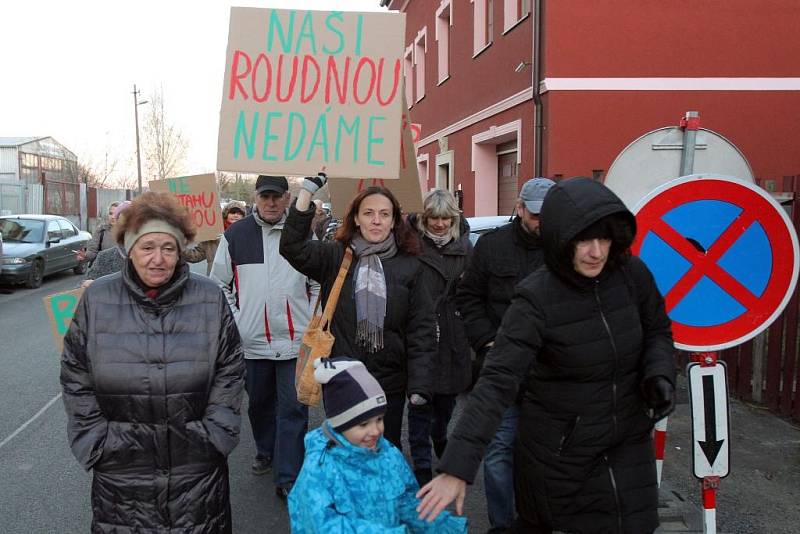 Protest Roudeňáků proti demolici domu č. p. 40