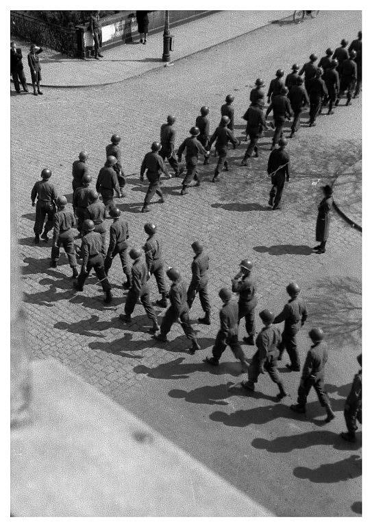 Fotografie z osvobození Plzně v roce 1945