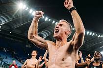 Plzeňský kouč Martin Hyský po vítězství na hřišti AS Řím v Evropské lize.