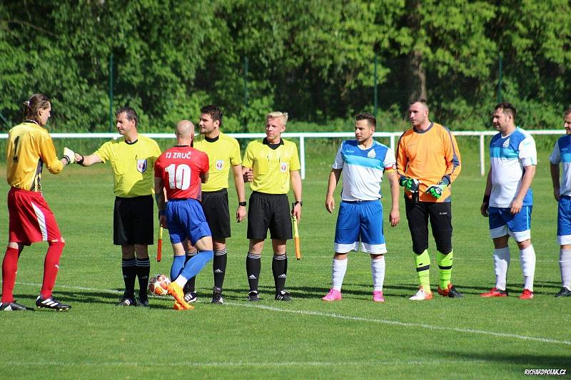 Utkání rezervy Zruče s plzeňským Unionem.