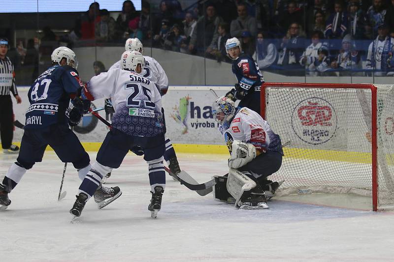 Kladno (v bílém) hostilo v hokejové extralize Plzeň.