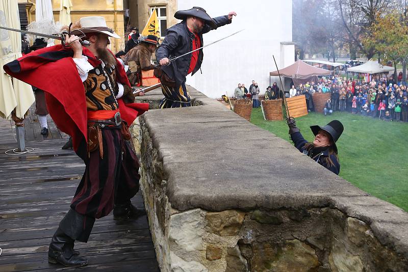 Rekonstrukce události z roku 1618 - dobytí města Plzně stavovskými vojsky.