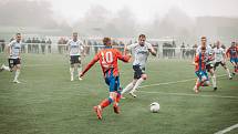 12. kolo FORTUNA ČFL A: Viktoria Plzeň B - Jiskra Domažlice (na snímku fotbalisté v bílých dresech) 0:1 (0:1).