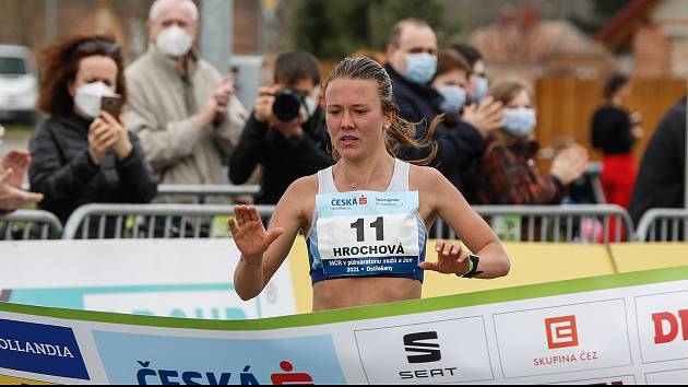 Tereza Hrochová při dubnovém mistrovství České republiky v půlmaratonu.