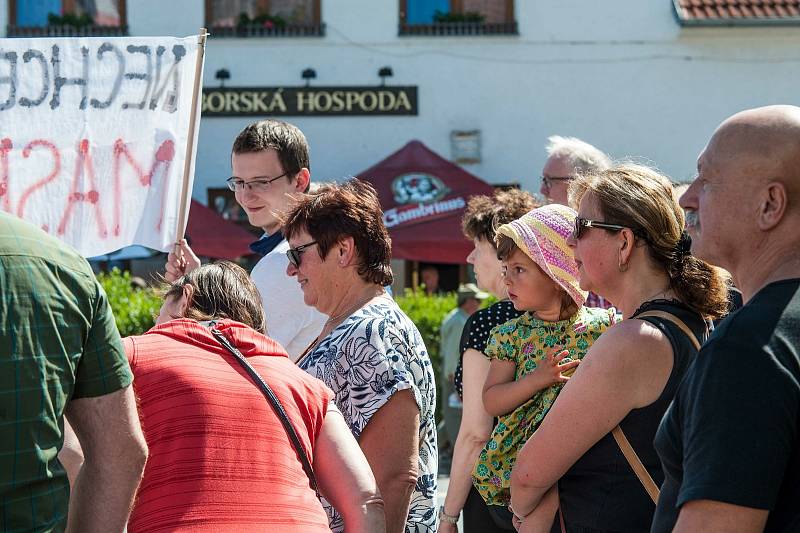 Protest proti jadernému úložišti.