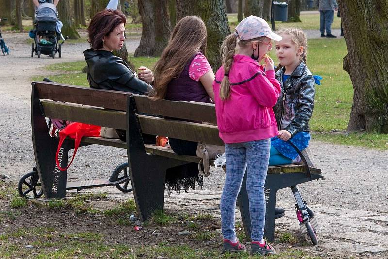 Plzeňané si užívají jarního počasí v Borském parku.