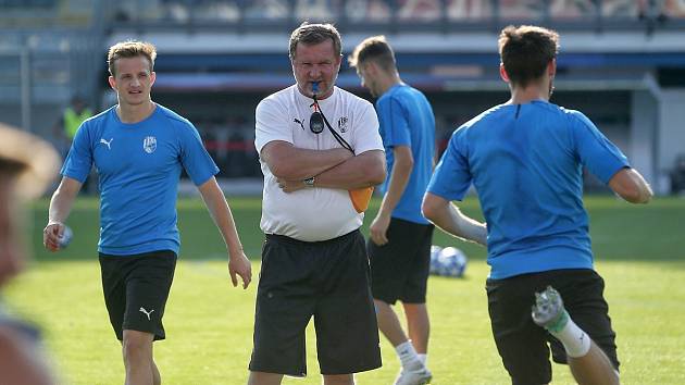 Trénink fotbalistů Viktorie Plzeň před zápasem s CSKA Moskva