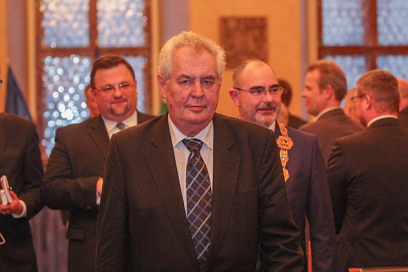 Prezident Miloš Zeman na plzeňské radnici