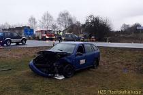 Nehoda dvou osobních aut u Draženova