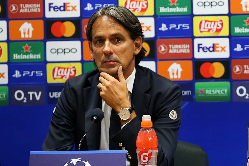fotbal Liga mistrů tiskovka Inter Milán trenér Simone Inzaghi