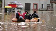 Povodně 2002, Švihov, náměstí