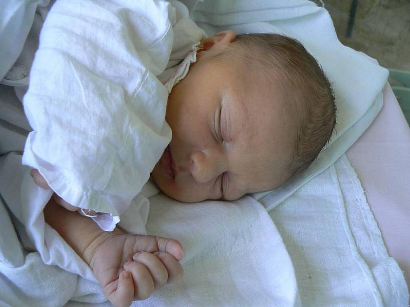 Nikol Webrová (3,05 kg, 49 cm) se narodila 25. března v 11.07 hod. v Mulačově nemocnici. Je to prvorozená dcera Jany Rychalové a Tomáše Webra z Trnové