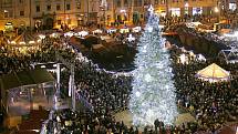 Rozsvícení vánočního stromu na náměstí Republiky v Plzni
