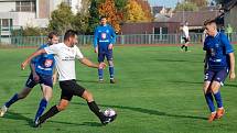 10. kolo krajského přeboru: FK Tachov (na snímku fotbalisté v modrých dresech) - FC Chotíkov 1932 2:0 (0:0).