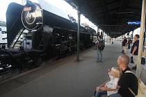 Parní lokomotiva Šlechtična na plzeňském nádraží