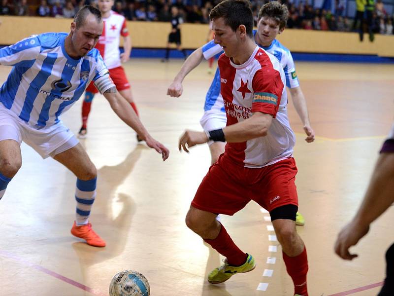 IV. zápas čtvrtfinále play off Chance futsal ligy: SK Interobal Plzeň - SK Slavia Praha 1:6 (0:2), 29. dubna 2016.