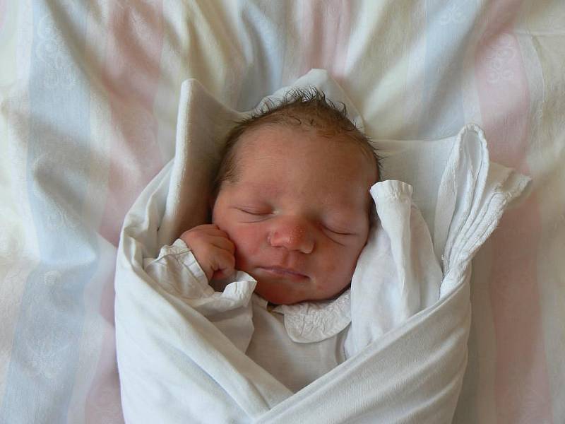 Davídek (3,15 kg), který přišel na svět 22. února v 7.34 hod. ve Stodské nemocnici, je prvorozený syn maminky Michaely Krejčí Tholtové a Milana Krejčího z Kladrub u Stříbra
