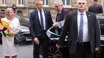 Prezident Miloš Zeman dorazil do Plzně